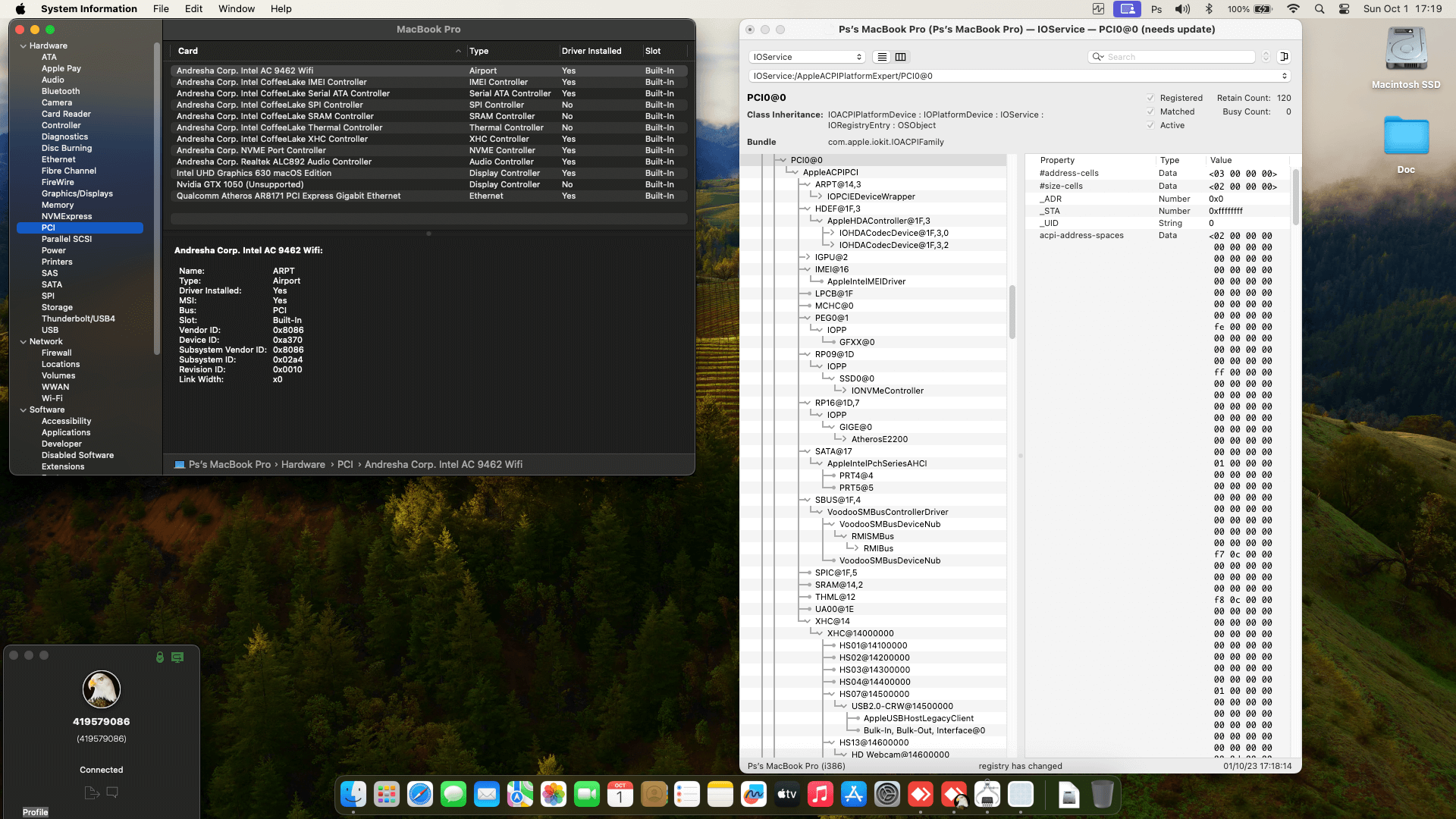 MSI Gaming GL63 8RC 262IN 4th [CoffeeLake   Intel UHD 630 + PS2 SMBUS]   OpenCore 1